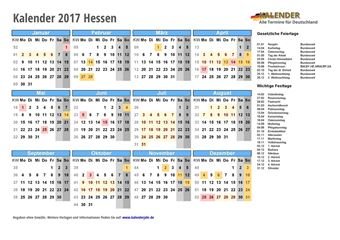 Kalender 2017Hessen Kalender 2017Hessen