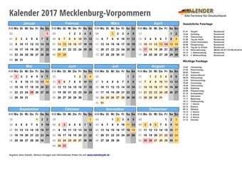 Kalender 2017Mecklenburg-Vorpommern Kalender 2017Mecklenburg-Vorpommern
