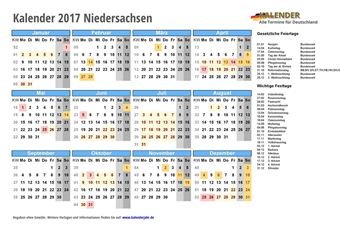 Kalender 2017Niedersachsen Kalender 2017Niedersachsen