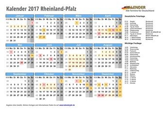 Kalender 2017Rheinland-Pfalz Kalender 2017Rheinland-Pfalz