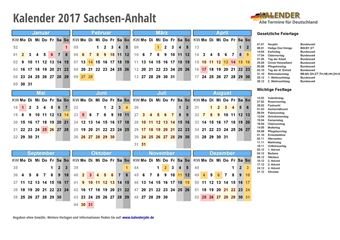 Kalender 2017Sachsen-Anhalt Kalender 2017Sachsen-Anhalt