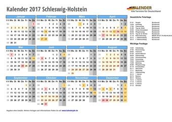 Kalender 2017Schleswig-Holstein Kalender 2017Schleswig-Holstein