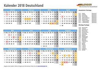Kalender 2018