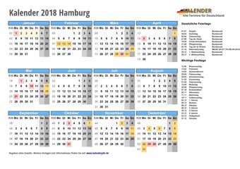 Kalender 2018Hamburg