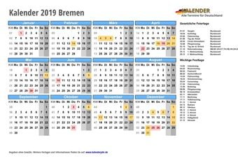Kalender 2019Bremen