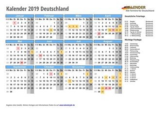 Kalender 2019