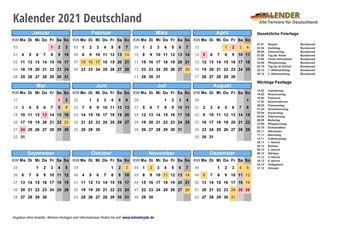 Kalender 2021
