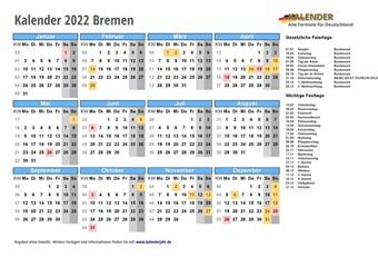Kalender 2022Bremen