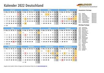 Kalender 2022