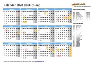 Kalender 2028