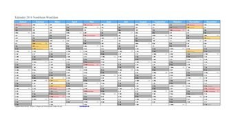 Kalender 2016Nordrhein-Westfalen