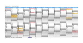 Kalender 2016Rheinland-Pfalz