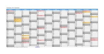 Kalender 2016Saarland