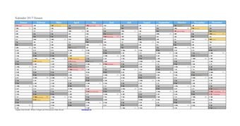 Kalender 2017Hessen Kalender 2017Hessen