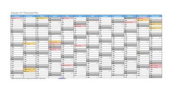 Kalender 2017Rheinland-Pfalz Kalender 2017Rheinland-Pfalz