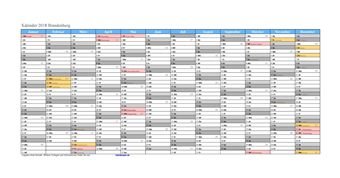 Kalender 2018Brandenburg Kalender 2018Brandenburg