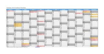 Kalender 2018Nordrhein-Westfalen Kalender 2018Nordrhein-Westfalen