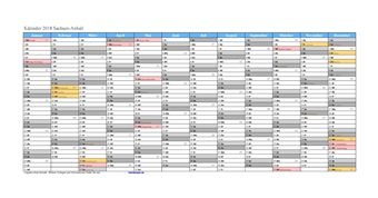 Kalender 2018Sachsen-Anhalt Kalender 2018Sachsen-Anhalt