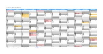 Kalender 2019Brandenburg