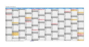 Kalender 2020Bayern