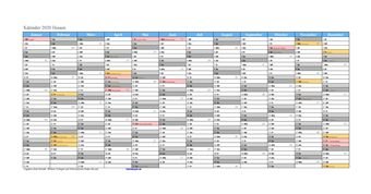 Kalender 2020Hessen