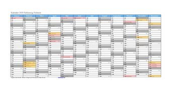 Kalender 2020Schleswig-Holstein