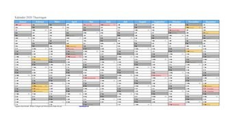 Kalender 2020Thueringen