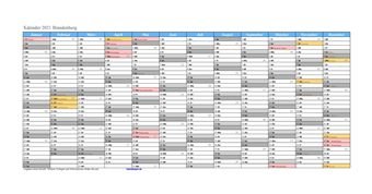 Kalender 2021Brandenburg