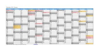 Kalender 2021Hessen