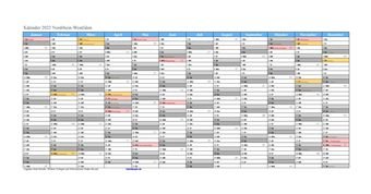 Kalender 2022Nordrhein-Westfalen
