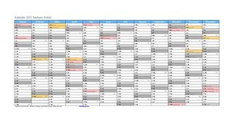 Kalender 2022Sachsen-Anhalt