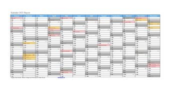 Kalender 2023Bayern