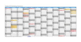 Kalender 2023Mecklenburg-Vorpommern