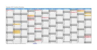 Kalender 2023Nordrhein-Westfalen