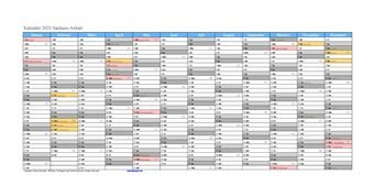 Kalender 2023Sachsen-Anhalt