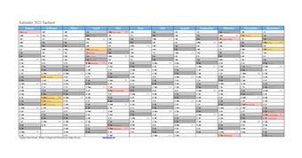 Kalender 2023Sachsen