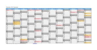 Kalender 2024Saarland