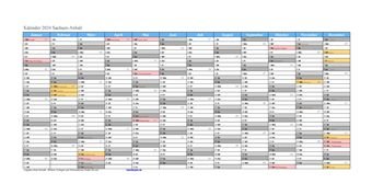 Kalender 2024Sachsen-Anhalt