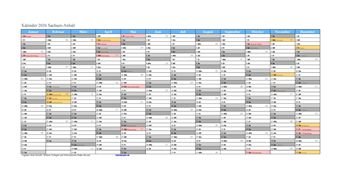 Kalender 2026Sachsen-Anhalt