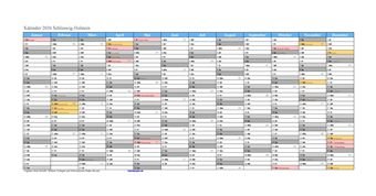 Kalender 2026Schleswig-Holstein