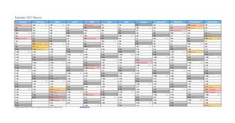 Kalender 2027Bayern