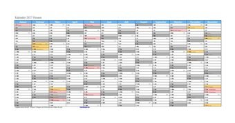 Kalender 2027Hessen