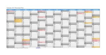 Kalender 2027Rheinland-Pfalz