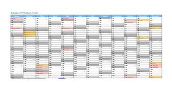 Kalender 2027Sachsen-Anhalt