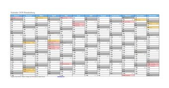 Kalender 2028Brandenburg