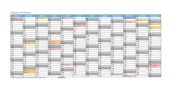 Kalender 2028Bremen