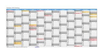 Kalender 2028Hamburg